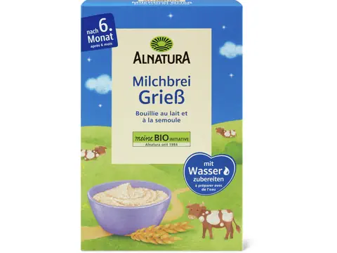 Alnatura Semolina milk porridge Organic, from 6 months 250g