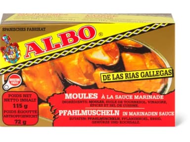 Pfahlmuscheln in Marinadensauce