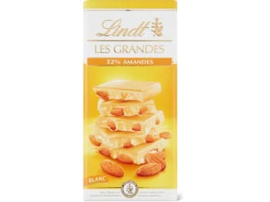 Lindt Les Grandes Weisse Schokolade mit 32% Mandeln 150g