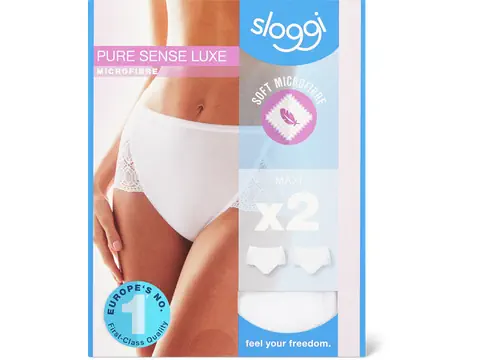 Sloggi Women's Maxi Brief Pure Sense Luxe pack of 2