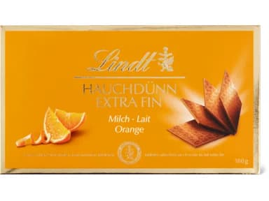Lindt Hauchdünn Milch Orange 180g