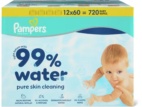 Pampers Feuchttücher AQUA 12X60Stk · 12 x 60 pz