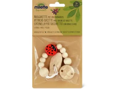 Attache-sucette avec racine de violette 3 mois et +