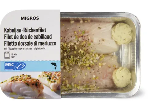 Migros Filetto dorsale di merluzzo Mandorle e pistacchio 360g