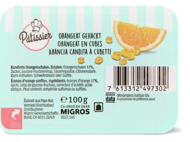 Candied orange diced