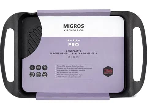 Piastra per grill Ø 35 x 22 cm, nera