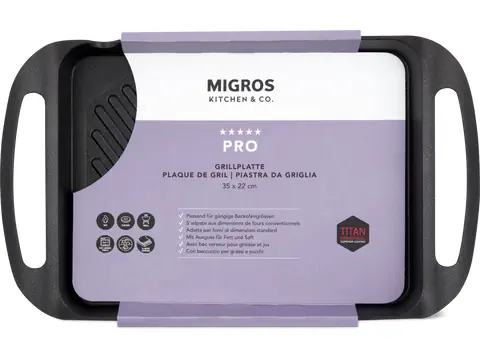 Grill plate Ø 35 x 22 cm, black