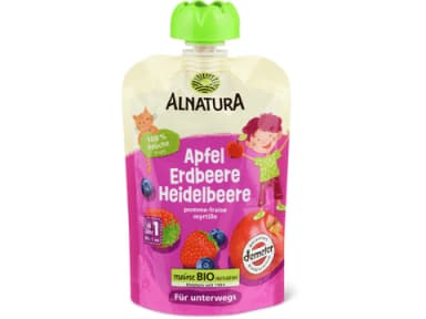 Alnatura Quetschbeutel Apfel Erdbeere Heidelbeere Demeter
