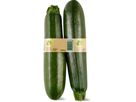 Organic courgettes