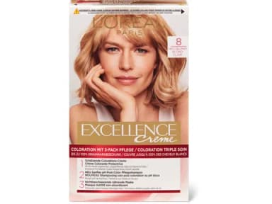 Permanent hair colour 8 Light blonde