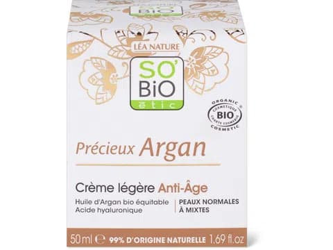 Crema leggera anti-età Précieux Argan Latte d'asina e acido ialuronico
