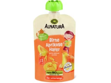 Alnatura Quetschbeutel Birne Aprikose Hafer Bio, Demeter, ab 1 Jahr