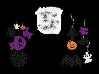 Toile d’araignée décorative/décoration en feutre pour Halloween