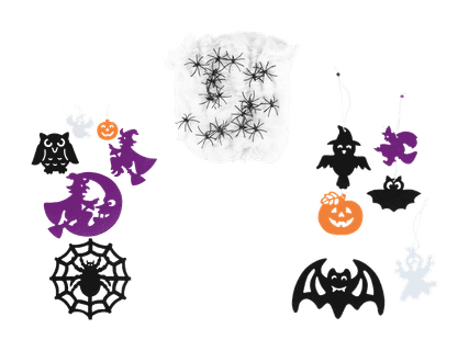 Deko-Spinnennetz/Halloween-Filzdekoration