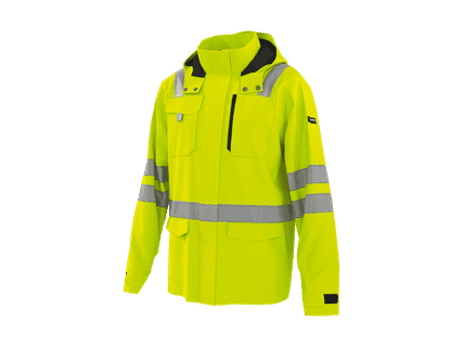 Giacca in materiale softshell riflettente