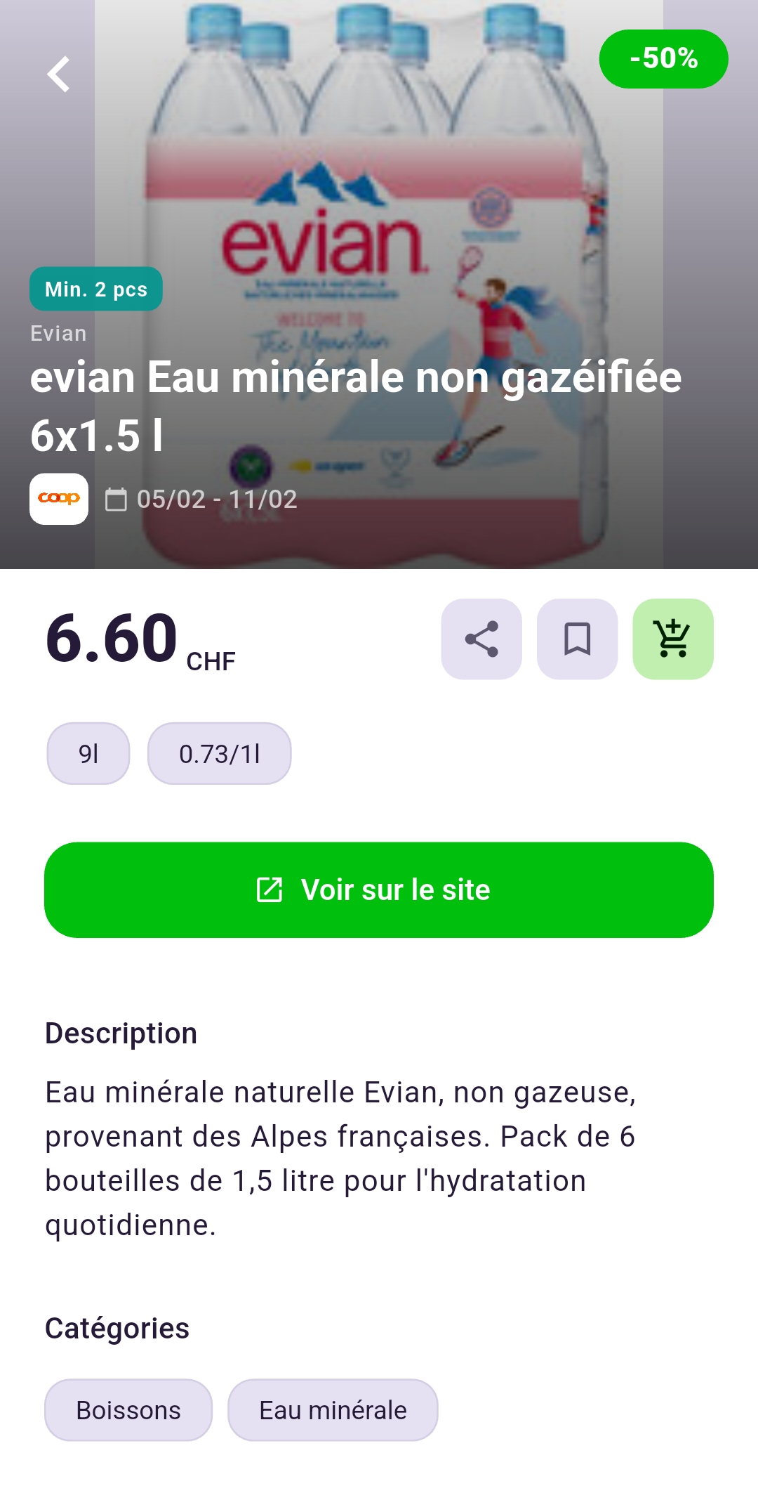 Offre Evian Coop